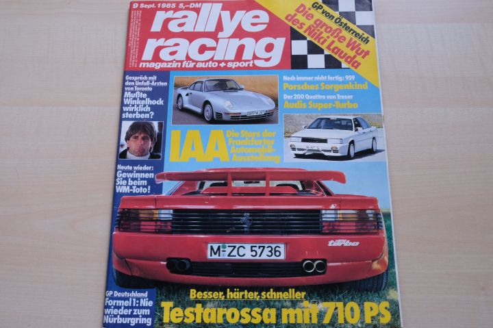 Deckblatt Rallye Racing (09/1985)